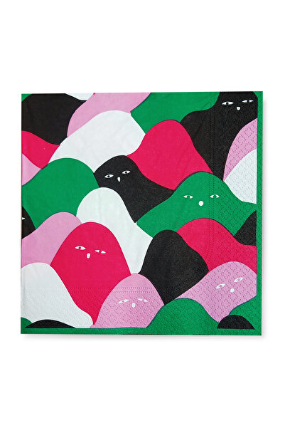 Story 33x33 سم منقوشة 3 طبقات 20 قطعة منديل ورقي أبيض مربع