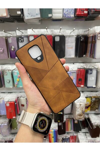 güntekno Xiaomi Redmi Note 9S DERİ GÖRÜNÜMLÜ DİKİŞLİ KILIF