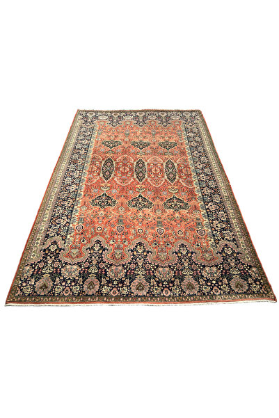 BURAK HALI EL DOKUMA BÜYÜK HALI 248X357 KİREMİT LACİVERT 8,5 M2 KONYA LADİK H...