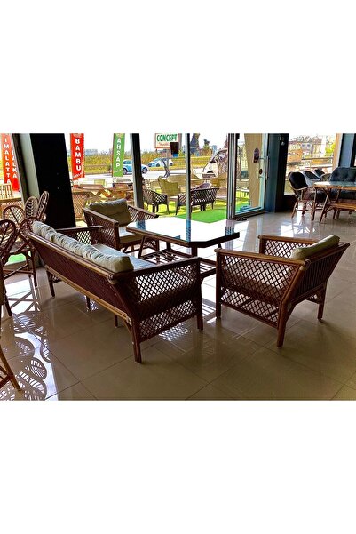 ZebraBambu Zebra Bambu Özen 5 Kişilik Masa Sandalye Takımı