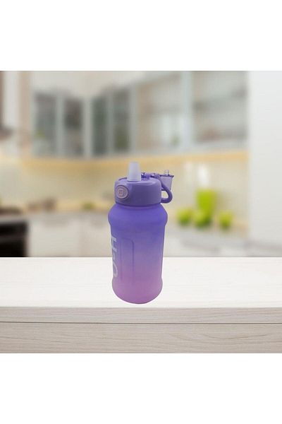 Hediye Vakti زجاجة مياه تحفيزية من البولي كربونات H2O سعة 1 لتر