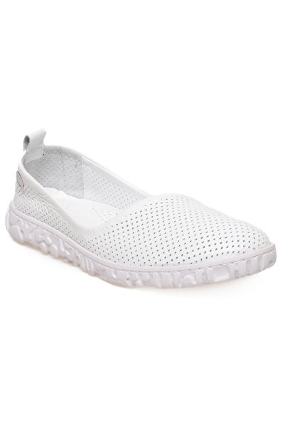 Mammamia D24Ya-400 Günlük Beyaz Kadın Babet