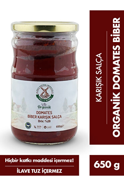 Mill & More Only Natural Products Organik Tuzsuz Domates Biber Karışık Salça 650 G