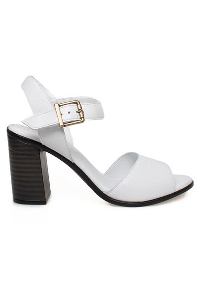 Mammamia D24Ys-1860Z Sandale albe pentru femei cu toc