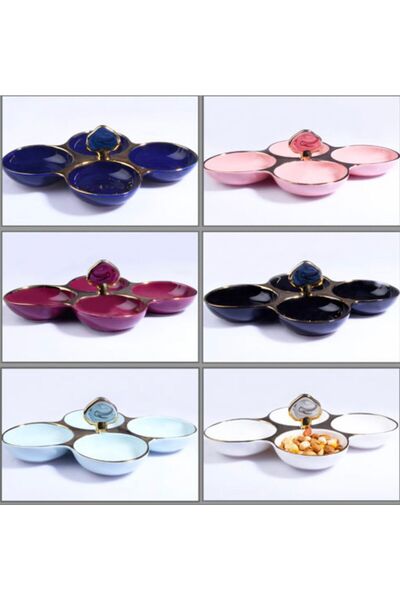 Kosova MUBA CONSEPT PORSELEN PEARL 4 BÖLMELİ ÇEREZLİK 29,5 CM