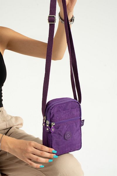 RKY SERENITY Water Resistant Clinker Fabric Multi-Pocket Phone Holder Wallet with Adjustable Strap
