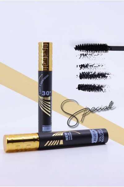 MUJGAN Aifeiya Lash Expansion 24 Hour Resistant Black Mascara with Gold Cover