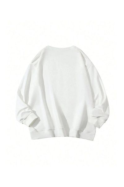Baxia Hanorac unisex alb Luck! Imprimat