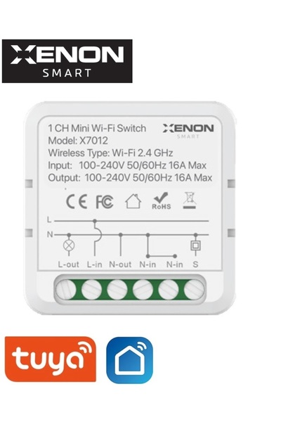 bilteknik XENON SMART TUYA 1CH Wifi Mini akıllı switch 16A