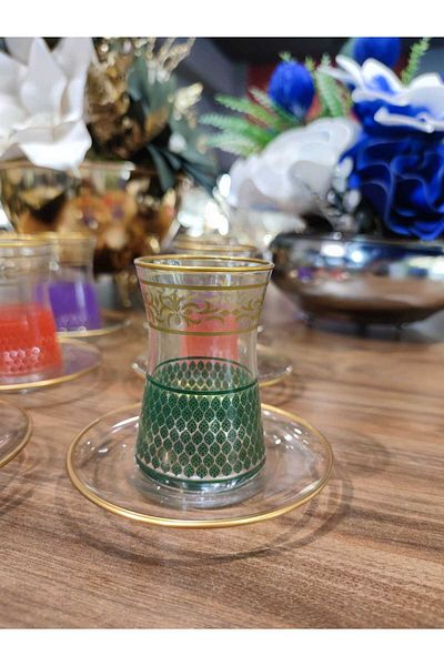 Paşabahçe Pandoran's Box Pasabahce Special Production Gift Gift 6 Person Tea Cup Set