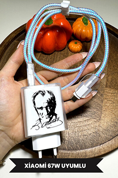 WANNA PROTECT Xiaomi 67w Hızlı Şarj Uyumlu Şeffaf Şarj Başlığı Adaptörü Korum...