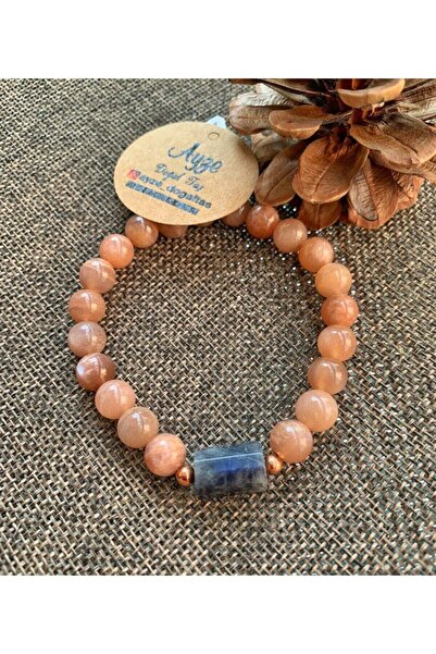 NehirTaş Certified Sun Stone and Labradorite Bracelet