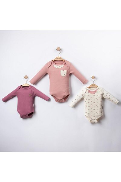 Necix's Budva Flowers Baby Girl Badi 3 Pieces