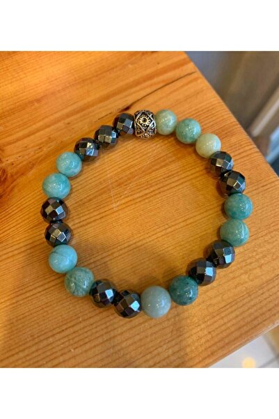 NehirTaş Certified Amazonite - Hematite Bracelet