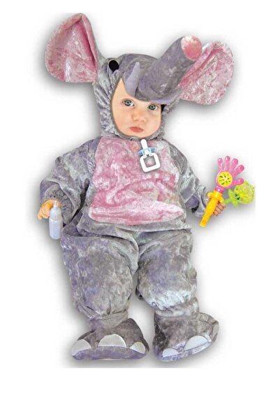 Bkmc Unisex Bebek Gri Fil Kostümü