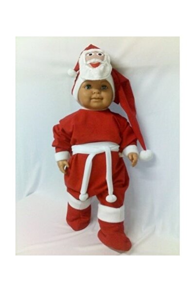 Bkmc Unisex Bebek Kırmızı Renkli Noel Baba Kostümü
