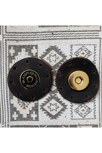 Alfa Tasarım Închidere rotundă pentru geantă din piele naturală cu magnet aur...