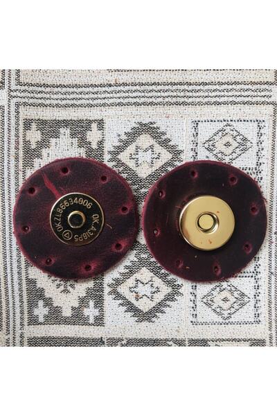 Alfa Tasarım Închidere rotundă pentru geantă din piele naturală cu magnet aur...