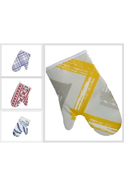 Morlay Heat Resistant Kitchen Oven Mitts & Sponge Filled