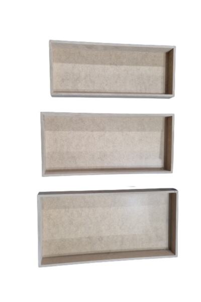 Eymen Hobi Ahşap Pano Dikdörtgen 3 Lü