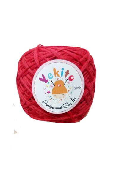 yekito Amigurumi Saç Ipi 50 Gr Kırmızı No33