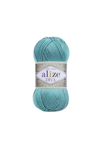 Alize Diva Summer Bikini Bustier Μπλούζα Πλεκτό Νήμα 376 Γυάλινη Κοιλιά-ενυδρείο
