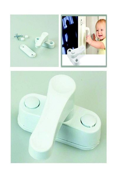 Kervan Plastic Window Safety Lock, Security Safety Lock (10 Pieces)