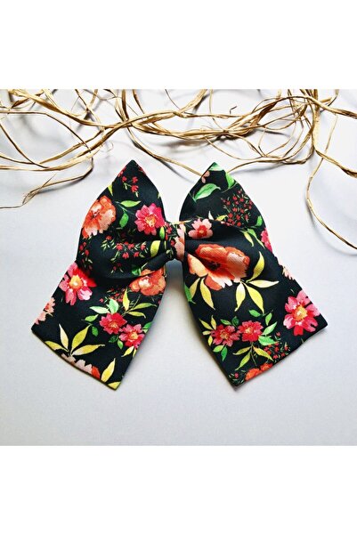 seyranat Чорна якісна автоматична затискачка для волосся з квітковим візерунк...