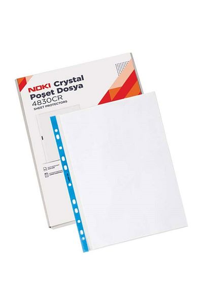 Noki 4830cr Bag File with Crystal Blue Stripe A4 90 Micron - 100 Pieces