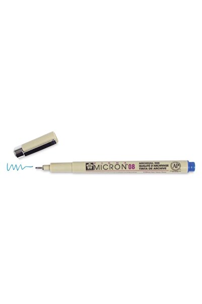 Sakura : Pigma Micron : Çizim Kalemi : 08 Mavi 0,5 Mm