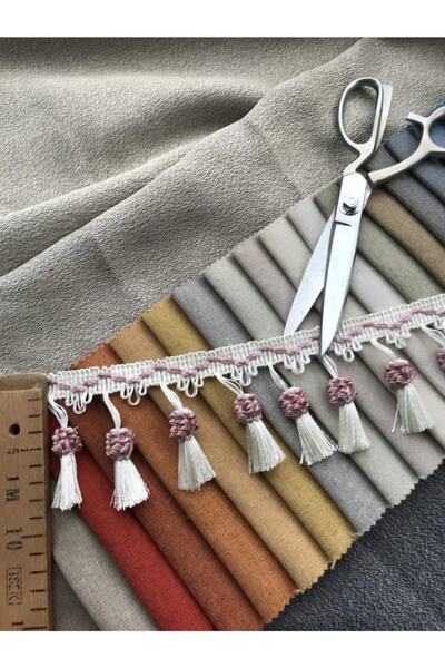 Saççax Exclusive Gül Kurusu Krem Renk Dut Saçak Serisi Perde Püskül