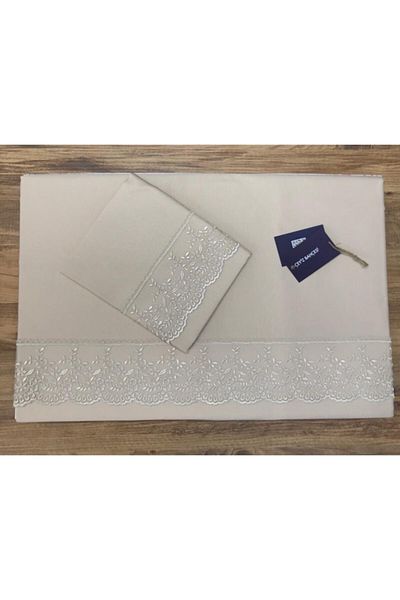 Çeyiz Bahçesi Комплект завивка Lina Lace Cappuccino Double
