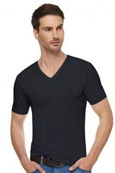 Tutku Men's Black V-Neck Undershirt