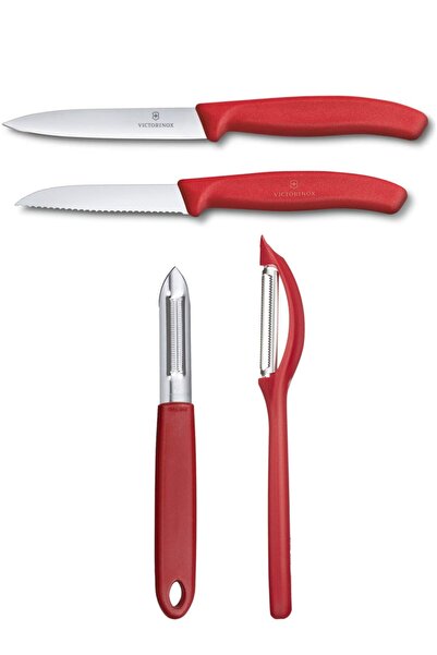 Victorinox Evrekala Edition Soyacak Ve Bıçak Seti Kırmızı
