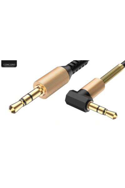 Concord C-807 1.8m Metre 3.5mm Aux L Spiral Ses Aktarım Kablosu
