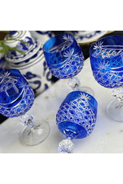 Lemm Home Sterna Ottoman Kobalt 6lı Kahveyanı Kadeh