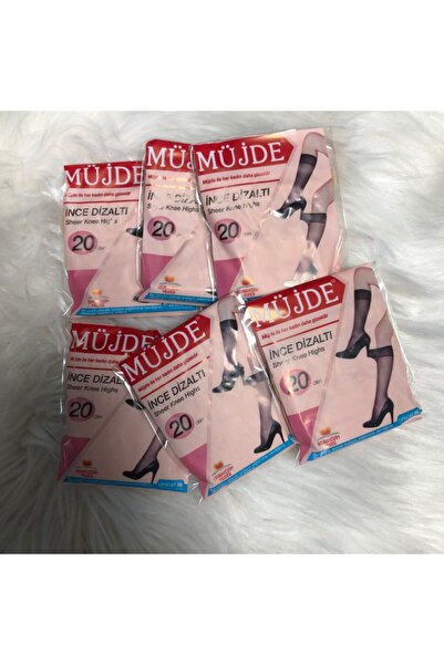 Müjde Γυναικείες κάλτσες καφέ μέχρι το γόνατο 20 Den 6 Pack