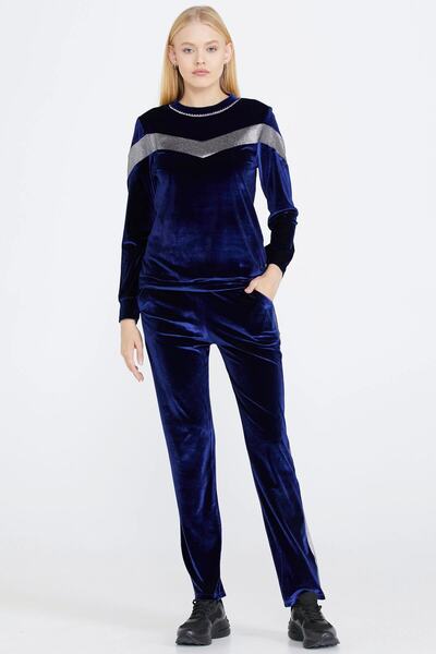 Sementa Women's Velvet Suit with Stripe Detail - Saks