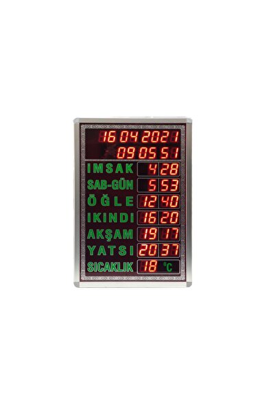 Elimkon Dijital Cami Saati – Büyük İmsakiye – Ezan Okuyan Vakitmatik – Kumandalı