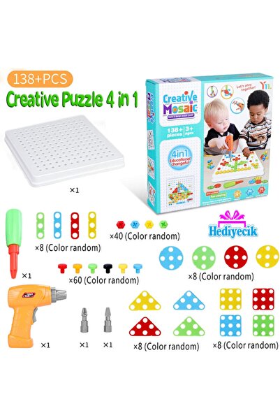 BİRLİK TOYS 198 10b Yb277839 3d Matkaplı Creative Puzzle