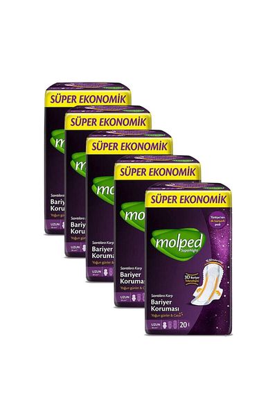 Molped Long Night Super Economical 20 Pieces 5 Supernight Sanitary Pads