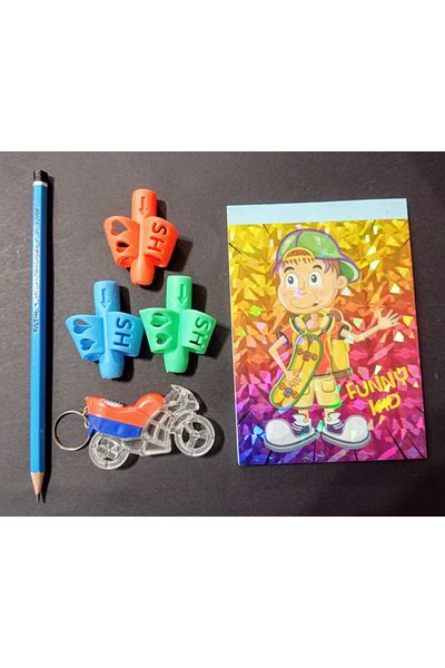 Pippa Easy Pencil Holding Device Set of 3 Pencils and Homework Notebook Male Model