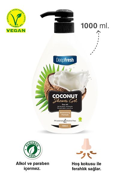 Deep Fresh Shower Gel Coconut 1 Lt