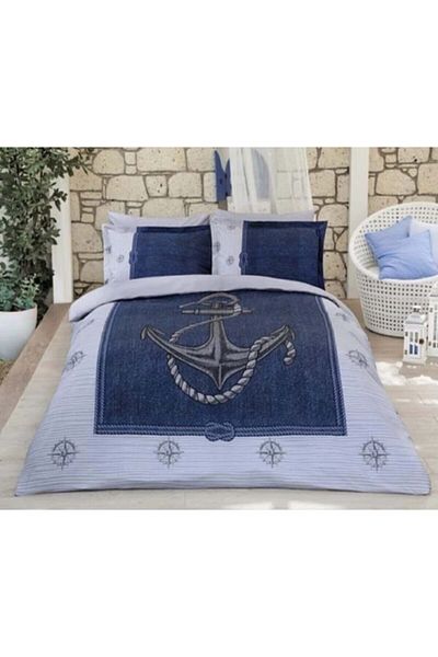 Özdilek Gray Anchor Denim Single Pique Set