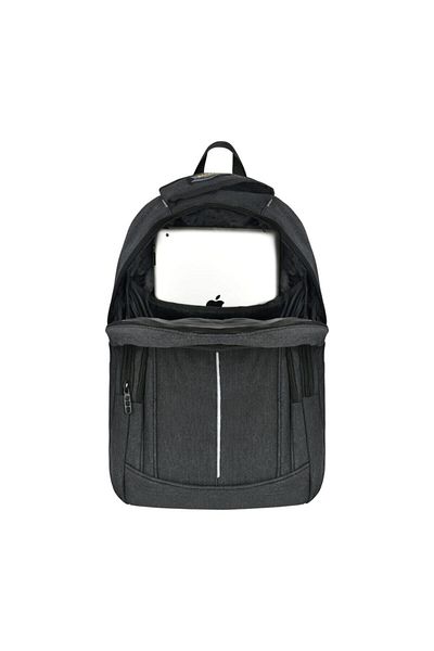 barberri Σακίδιο πλάτης Laptop 17 ιντσών μπεζ καμβά - Διαμέρισμα, Καθημερινή χρήση, Κωδ: 7300