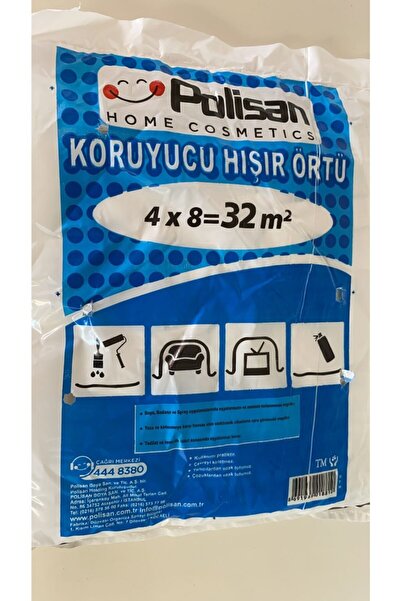 Polisan Koruyucu Naylon Örtü -Hışır Örtü -1.Kalite -4x8m= 32m2 -POLİSAN