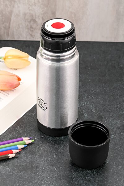 Cooker Shop Premium Paslanmaz Çelik 0.3 Lt Piknik Kamp Çay Kahve Termosu (siyah)