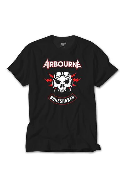 Z zepplin Tricou negru Airbourne Boneshaker pentru bărbați