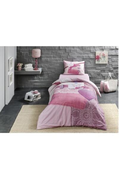 Taç Single Duvet Cover Set - Sherly Pink