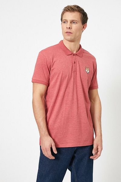 Koton Men's Red Polo Neck T-Shirt 0YAM11397GK